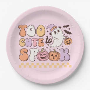 Too Cute to Spook Halloween Paper Plate