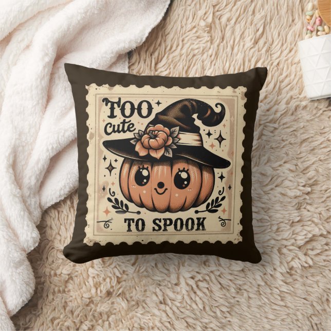 Too Cute To Spook Halloween Pillow (Blanket)