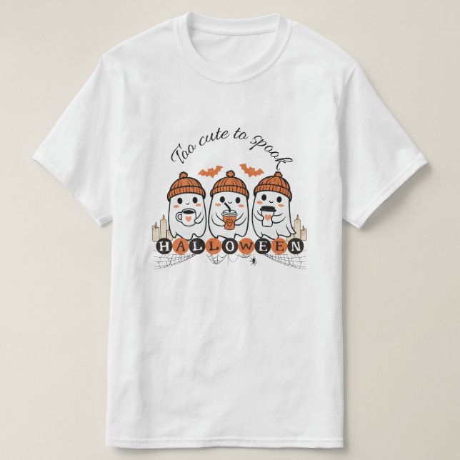 Too Cute to Spook Halloween  T-Shirt - Cosy tee (Design Front)
