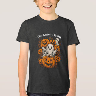 Too cute to spook!-Halloween Tri-Blend Shirt