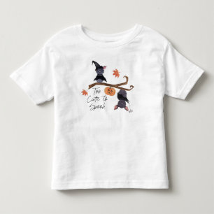 Too Cute to Spook Halloween Watercolor Bats Toddler T-Shirt