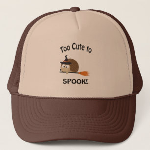 Too Cute To Spook! Hedgehog Witch Trucker Hat