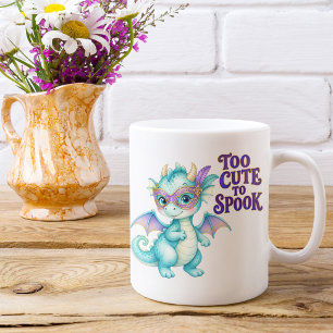 Too Cute to Spook Masquerade Baby Dragon Halloween Coffee Mug