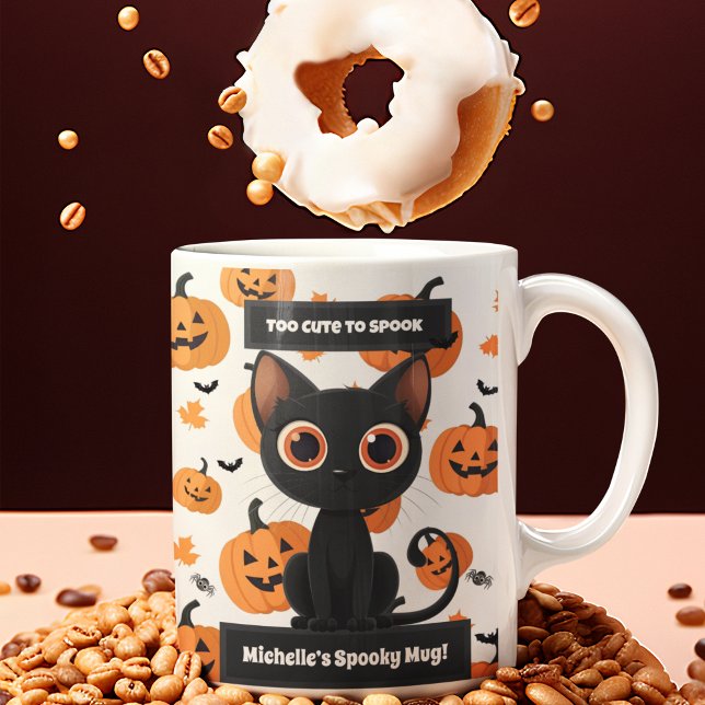 Too Cute to Spook Mug – Personalised Halloween Cat (Creator Uploaded)