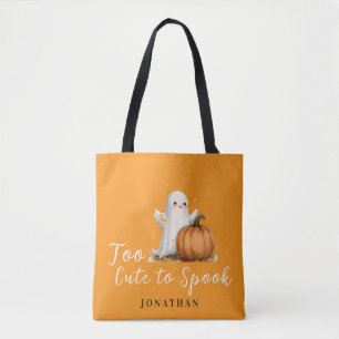 Too Cute to Spook Orange  Tote Bag