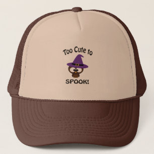 Too Cute to Spook! Owl Witch Trucker Hat