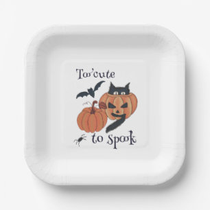 Too cute to spook paper plate