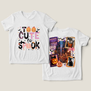 Too Cute To Spook Purple Spooky Glitter Tri-Blend Shirt
