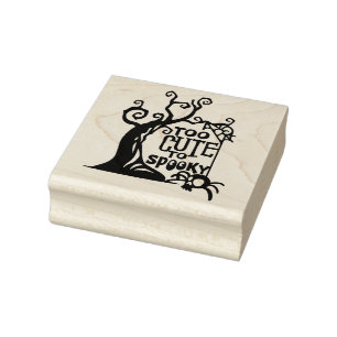 Too Cute to Spook Rubber Stamp