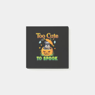 Too Cute To Spook Schnauzer Dog Halloween Pumpkin Post-it Notes
