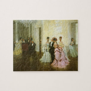 Too Early by James Tissot, Vintage Victorian Art Jigsaw Puzzle