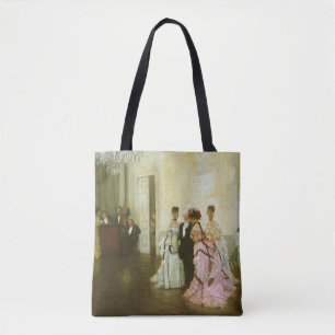 Too Early by James Tissot, Vintage Victorian Art Tote Bag
