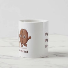 Too Excited Coffee Bean Character