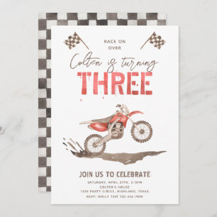 Too Fast Birthday Invitation   3rd Birthday