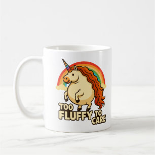 Too Fluffy To Care Foodie Unicorn Coffee Mug
