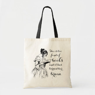 Too fond of books Louisa May Alcott Tote Bag
