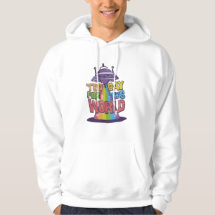 Too Gay For This world Funny LGBT Alines UFO Hoodie