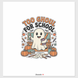 Too Ghoul For School Vintage Ghost Teacher Hallowe