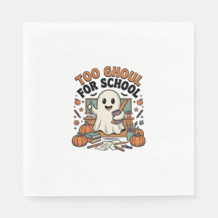 Too Ghoul For School Vintage Ghost Teacher Hallowe Napkin