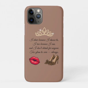 Too Glam To Care – Chic Quote iPhone 11 Pro Case