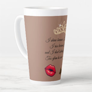 Too Glam To Care – Chic Quote  Latte Mug