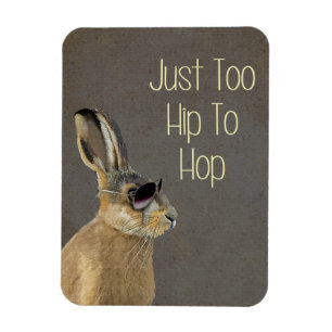 Too Hip To Hop Grey Magnet