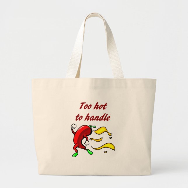 Too Hot To Handle Chilli Pepper Tote Bag (Front)