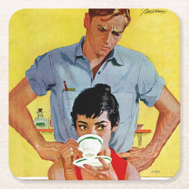 Too Late To Make Up Square Paper Coaster (Front)