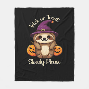 Too Lazy to be Scary Cute Halloween Sloth Classic Fleece Blanket
