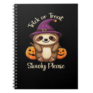 Too Lazy to be Scary Cute Halloween Sloth Classic  Notebook