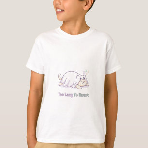 Too Lazy To Haunt Funny Ghost Cat Halloween Nappin T-Shirt