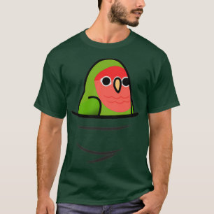 Too Many Birds Peach Faced Lovebird T-Shirt