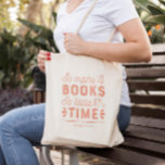 Too Many Books Editable Colour Personalised Tote Bag<br><div class="desc">This lovely design can be customised to your favourite colour combinations. Makes a great gift! Find stylish stationery and gifts at our shop: www.berryberrysweet.com.</div>