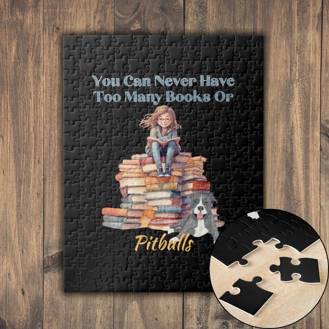 Too Many Books or Pitbulls  Jigsaw Puzzle (Too Many Books or Pitbulls Jigsaw Puzzle)