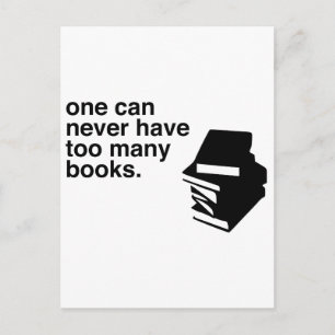 too many books postcard