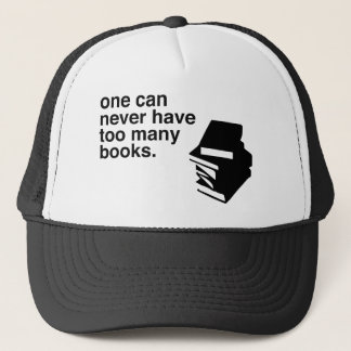 too many books trucker hat