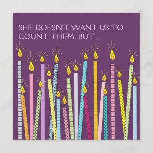 Too Many Candles!  Birthday Party Invitation