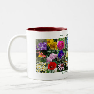 Too Many Flowers Two-Tone Coffee Mug