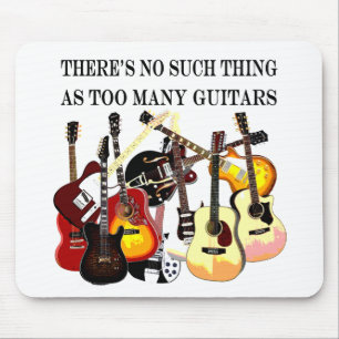Too Many Guitars Mouse Mat