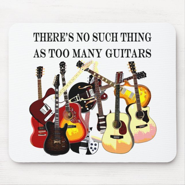 Too Many Guitars Mouse Mat (Front)