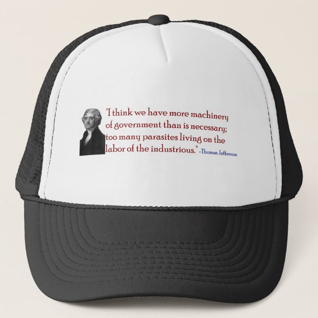 Too Many Parasites - Jefferson Quote Hat (Front)
