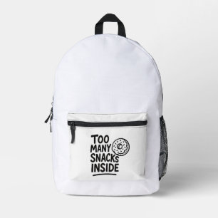 Too Many Snacks Inside Funny Doughnut Backpack