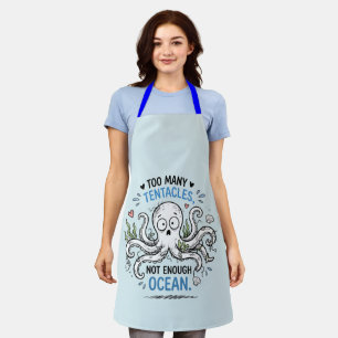 Too Many Tentacles Ocean Lover Apron