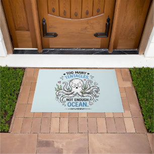 Too Many Tentacles Ocean Lover Door Mat