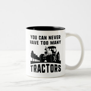 Too Many Tractors Two-Tone Coffee Mug