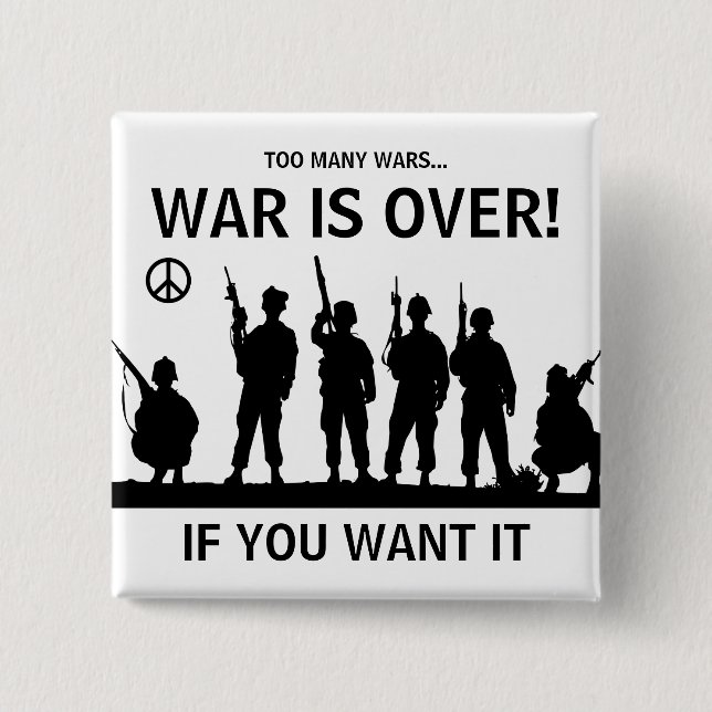 Too Many Wars Button (Front)