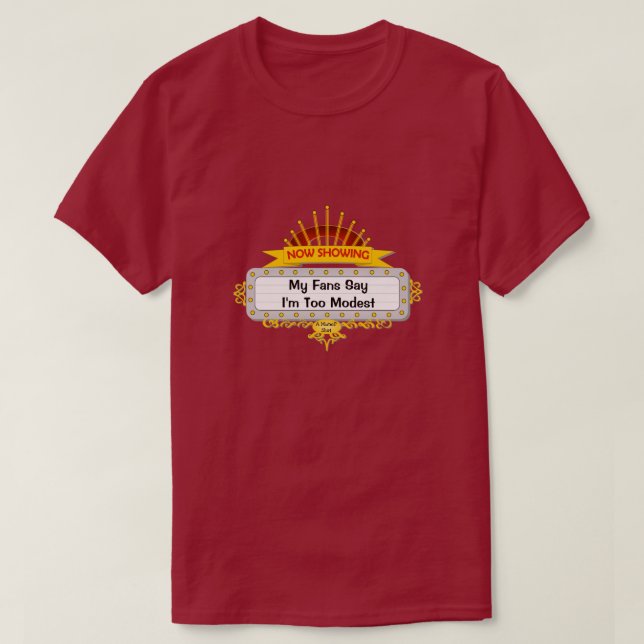 Too Modest - A MisterP Shirt (Design Front)
