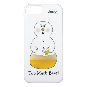Too Much Beer Snowman iPhone 7 Case