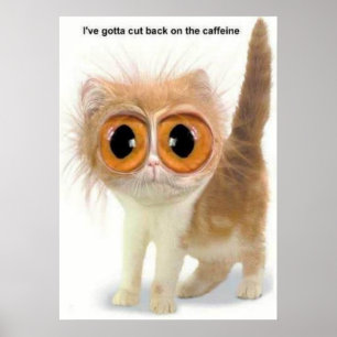 too much caffeine poster