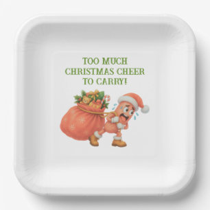 Too much Christmas Cheer to Carry! Salami Paper Plate